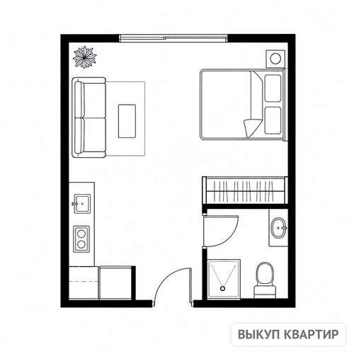 Планировка — студия · 26 м²